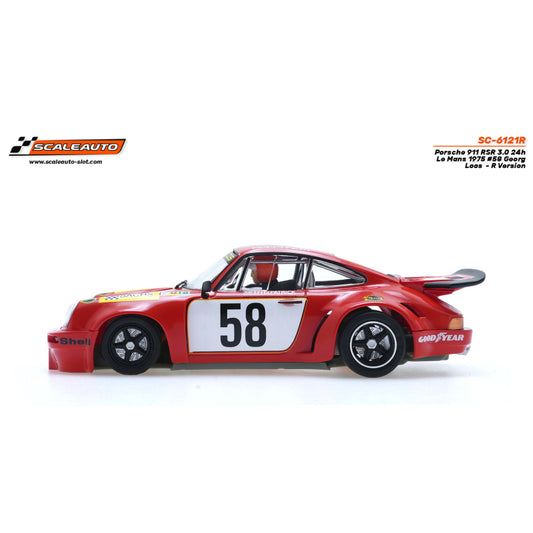 Scaleauto SC-6121R Porsche 911 RSR 3.0 #58 24h Le Mans 1975 Georg Loos R-Version