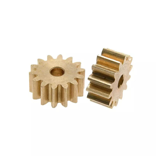 Scaleauto SC-1197 Brass Pinion 14T M50 Ø8.25mm for 2.0mm Motor Shaft (2pcs)