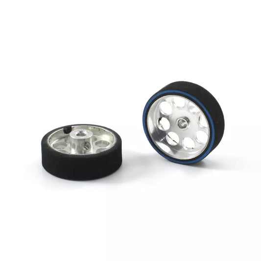 Scaleauto SC-2715P - HARD-Comp 26.5mm x 8mm Sponge Front Wheel And Tyre Assembly