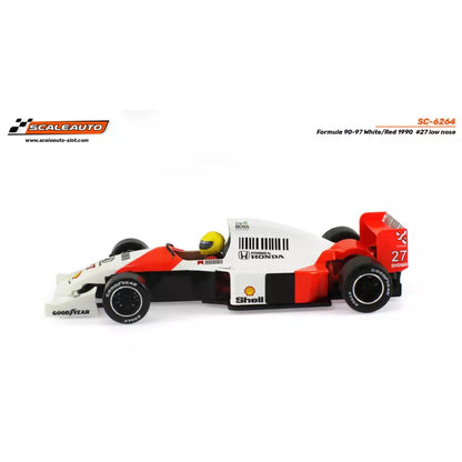Scaleauto SC-6264 McLaren MP4/5B #27 Ayrton Senna 1990 World Champion Low Nose Inline 1/32 Slot Car