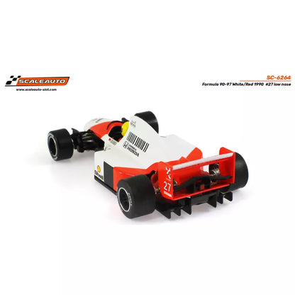 Scaleauto SC-6264 McLaren MP4/5B #27 Ayrton Senna 1990 World Champion Low Nose Inline 1/32 Slot Car