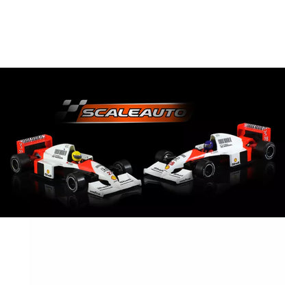 Scaleauto SC-6264 McLaren MP4/5B #27 Ayrton Senna 1990 World Champion Low Nose Inline 1/32 Slot Car