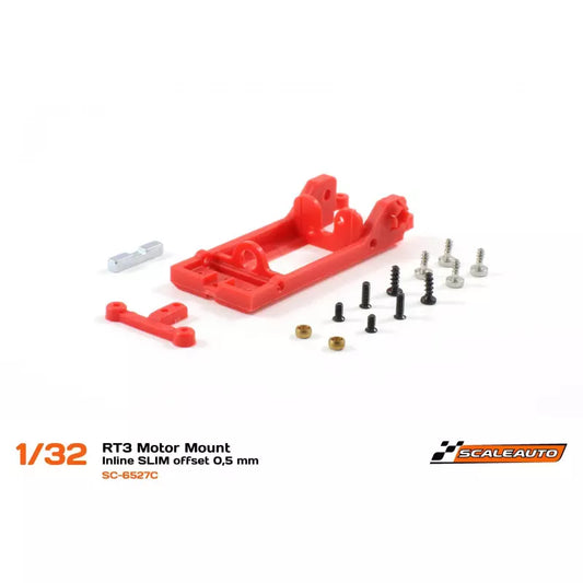 Scaleauto SC-6527C RT3 Slim-Can Inline Motor Mount 0.5mm Offset Extra Hard