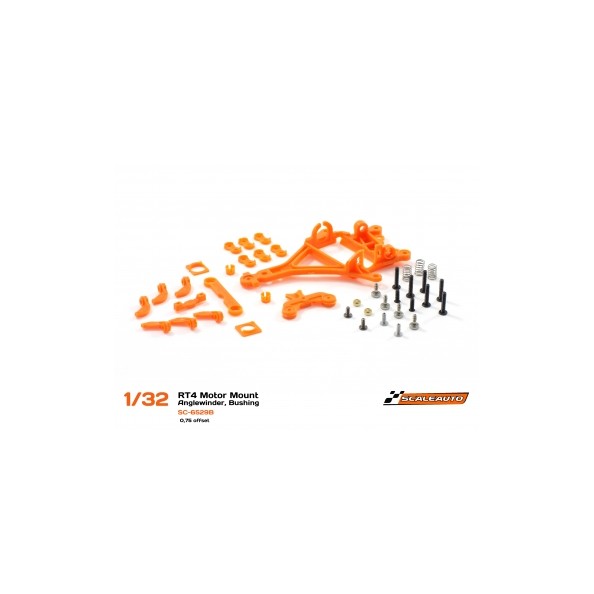 Scaleauto SC-6529B - RT4 Anglewinder Motor Mount - Offset 1.0mm - Extra Hard - w/ Spherical Bushings