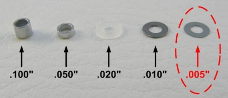 Slot car Corner XS-00510 Steel Axle Spacers 3/32" ID x .005" Thick