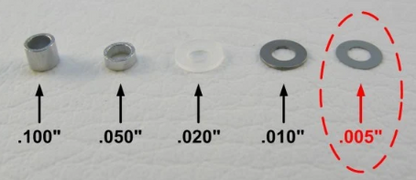Slot car Corner XS-00510 Steel Axle Spacers 3/32" ID x .005" Thick